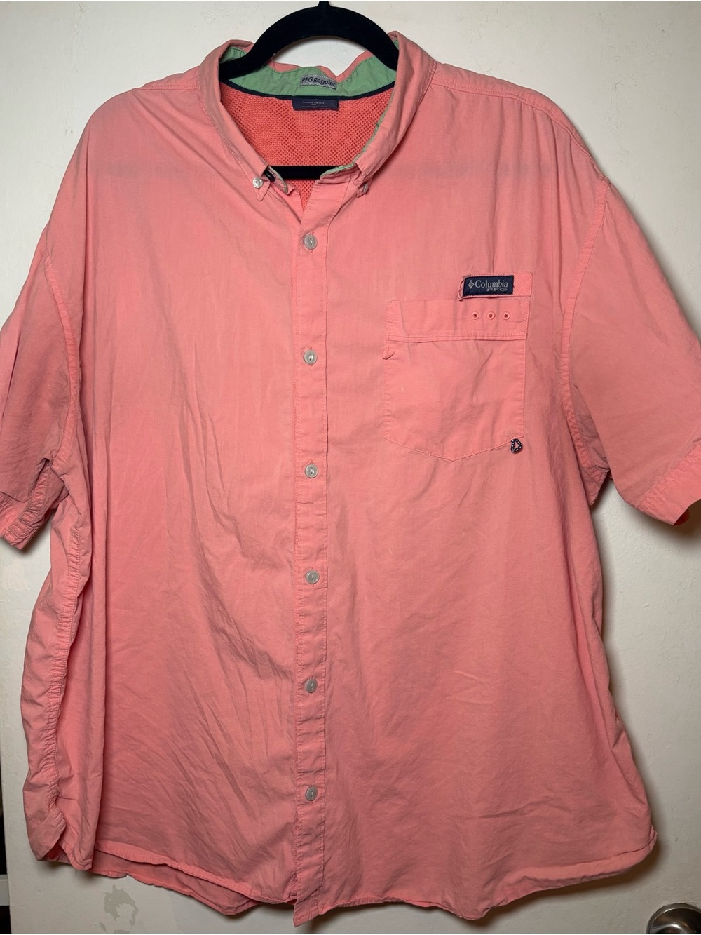 Columbia Coral Button-Down Short Sleeve Shirt